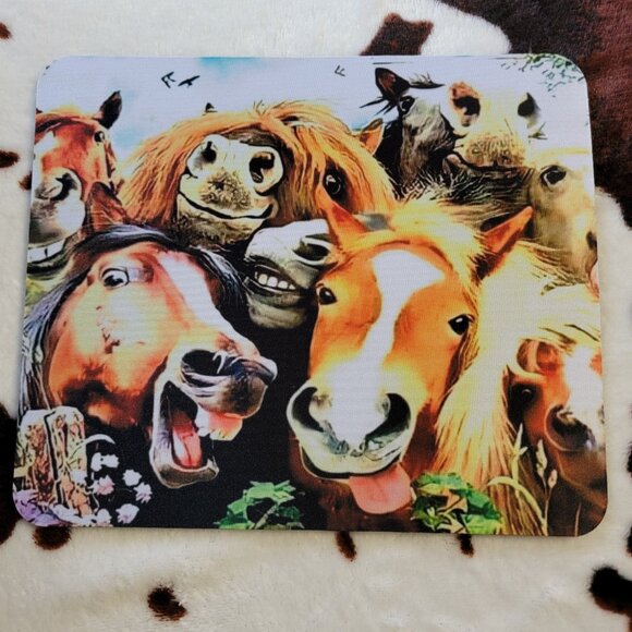 Laughing Horses Computer Non Slip Custom Mouse Pad - Picture 4 of 6